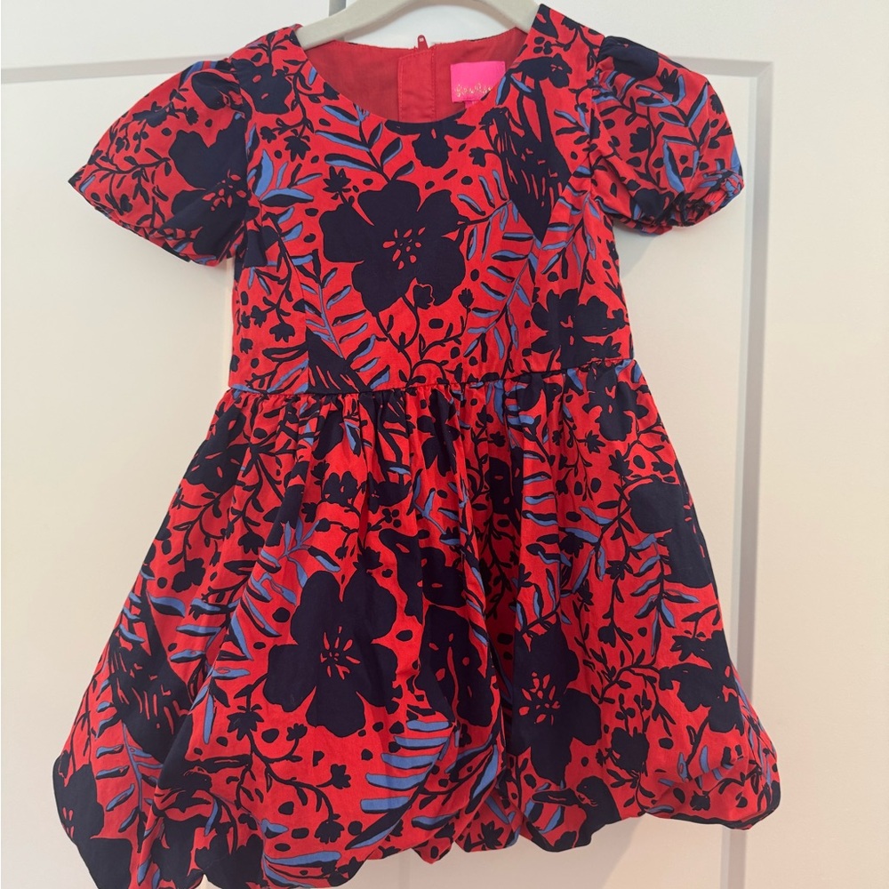 Lilly Pulitzer Blue and Red Moiraine Dress